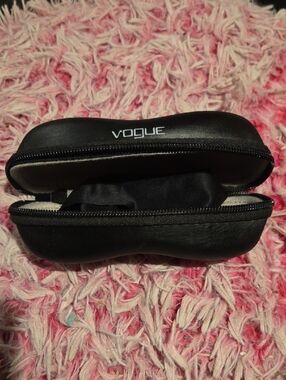 Vogue Black Sunglasses Hard Shell Case with White Logo
